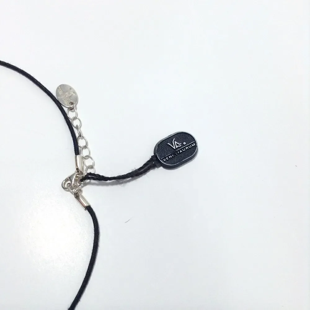 Venetiaurum Murano Black Choker Glass Necklace By LINEA ITALIA
